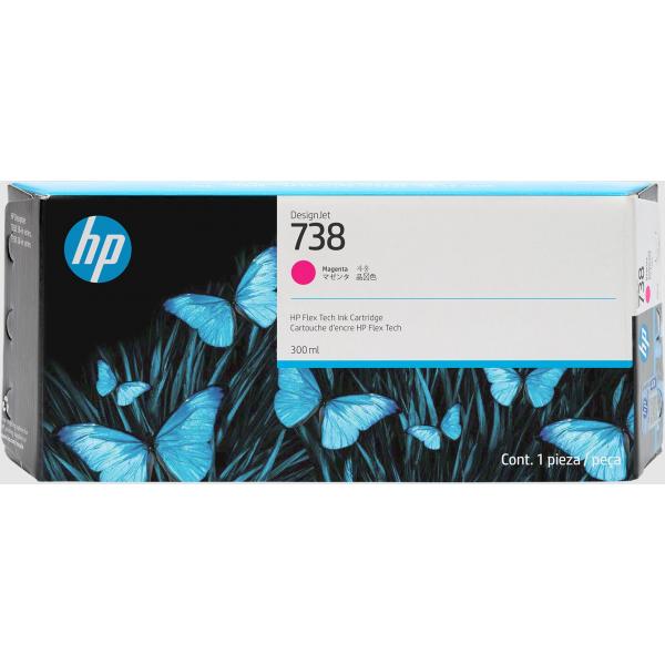 HP Cartuccia di inchiostro magenta 738 DesignJet da 300 ml (738 300-ML MAGENTA DESIGNJET - INK CARTRIDGE)Hp0196548336173676M7A