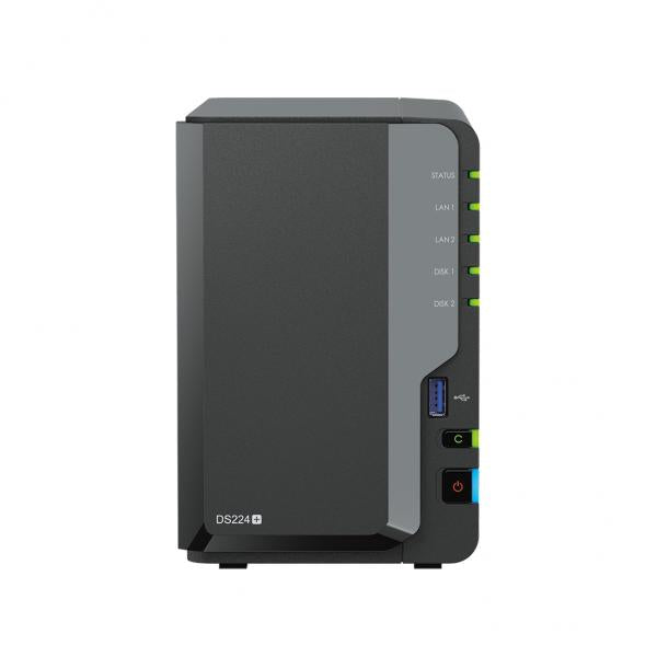 Synology DiskStation DS224+ server NAS e di archiviazione Desktop Intel Celeron J4125 2 GB DDR4 0 TB Nero (SYNOLOGY DISK STATION NAS SERVER,RAID RAID 0, 1, JBOD)SynologyDS224+