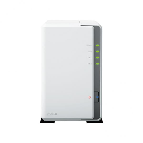 Synology DiskStation DS223J NAS Desktop Realtek RTD1619B 1 GB DDR4 24 TB HDD Bianco (Synology DS223j 24TB [Synology HAT3300] 2 bay NAS - Realtek RTD1619B quad-core processor; 1GB non-ECC DDR4; 1GB non-ECC DDR4; supports Btrfs and Snapshot Replication...