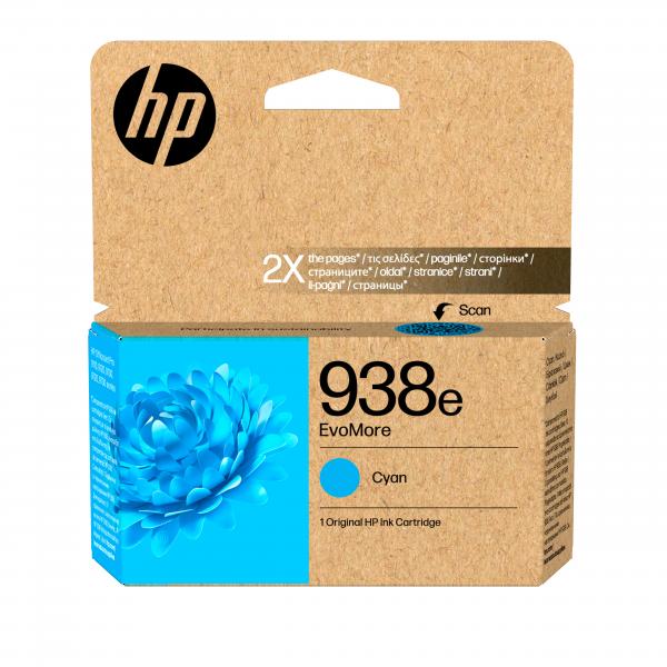 HP Cartuccia di inchiostro ciano originale 938e EvoMore (HP 938e EvoMore Cyan Ink Cartridge)Hp4S6X9PE