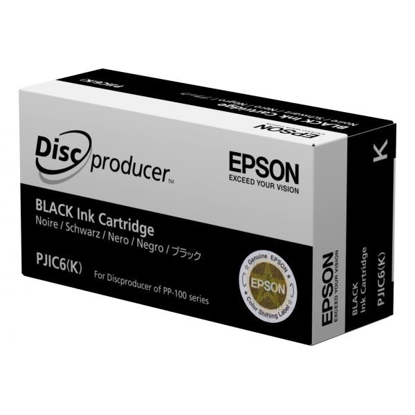 Epson Discproducer Ink PJIC7[K], Black [MOQ=10] (Epson Discproducer PJIC7[K] - Nero - originale - cartuccia d'inchiostro - per Discproducer PP-100, PP-100AP, PP-100II, PP-100IIBD, PP-100III, PP-100N, PP-100NII)EpsonC13S020693