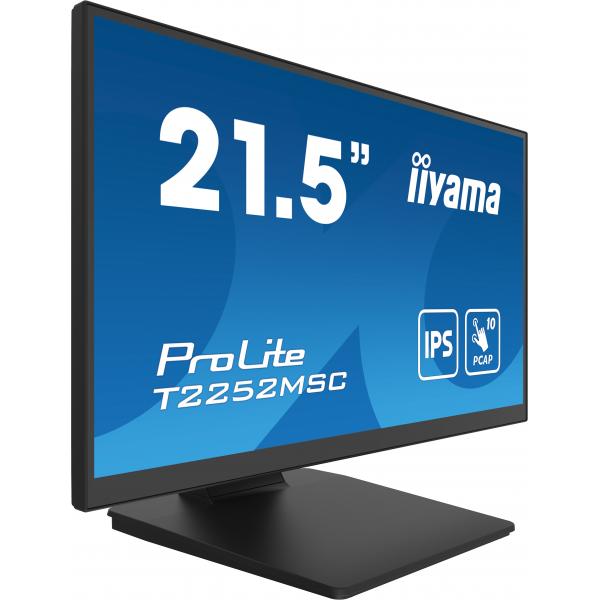 Iiyama ProLite T2252MSC-B2 Monitor PC 54,6 cm [21.5] 1920 x 1080 Pixel Full HD LCD Touch screen Nero (iiyama ProLite T2252MSC-B2 21.5' IPS PCAP Edge-to-Edge 10pt Touch Screen)Iiyama4948570121809T2252MSC-B2