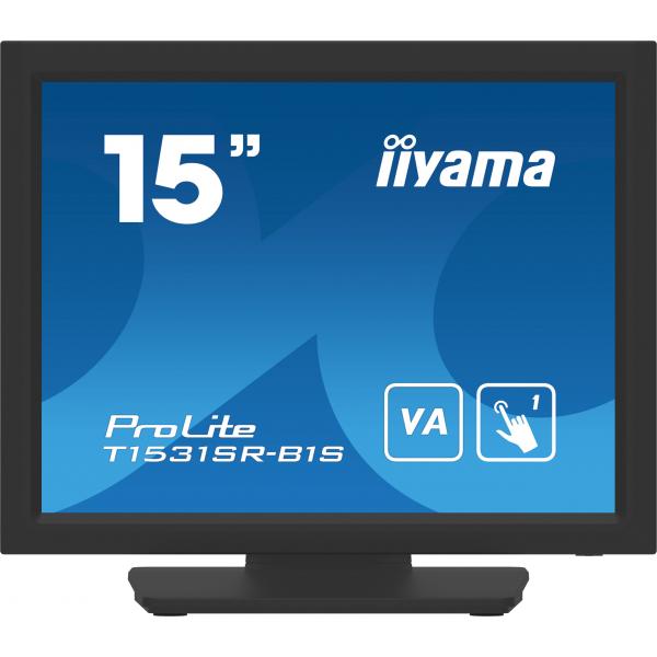 Iiyama T1531SR-B1S Monitor PC 38,1 cm [15] 1024 x 768 Pixel XGA LCD Touch screen Nero (iiyama T1531SR-B1S POS monitor 38.1 cm [15'] 1024 x 768 pixels XGA Touchscreen)Iiyama4948570122073T1531SR-B1S