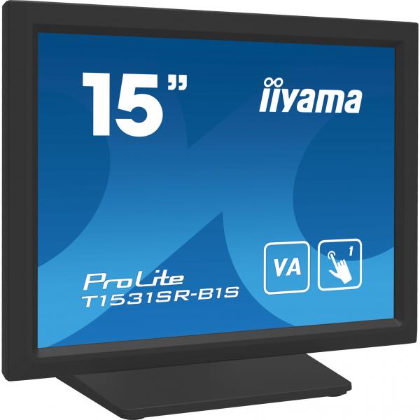 Iiyama T1531SR-B1S Monitor PC 38,1 cm [15] 1024 x 768 Pixel XGA LCD Touch screen Nero (iiyama T1531SR-B1S POS monitor 38.1 cm [15'] 1024 x 768 pixels XGA Touchscreen)Iiyama4948570122073T1531SR-B1S