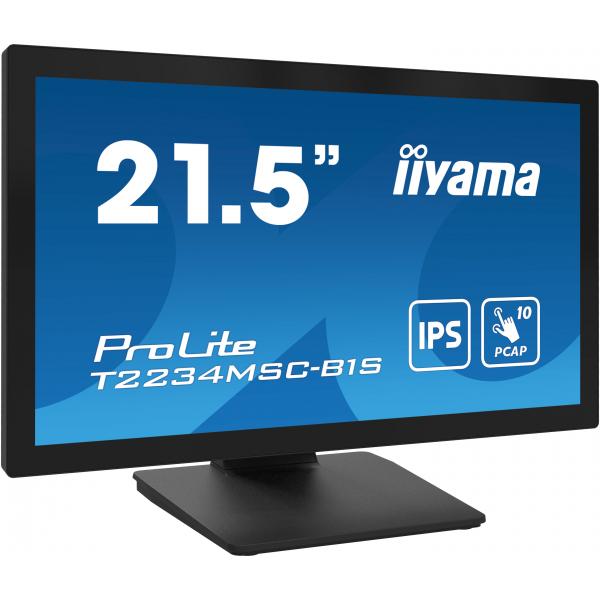 Iiyama ProLite T2234MSC-B1S Monitor PC 54,6 cm [21.5] 1920 x 1080 Pixel Full HD Touch screen Nero (22 PROLITE T2234MSC-B1S Touch Monitor - 22 Black LED Touchscreen Monitor Full HD VGA DisplayPort and HDMI)Iiyama4948570122226T2234MSC-B1S