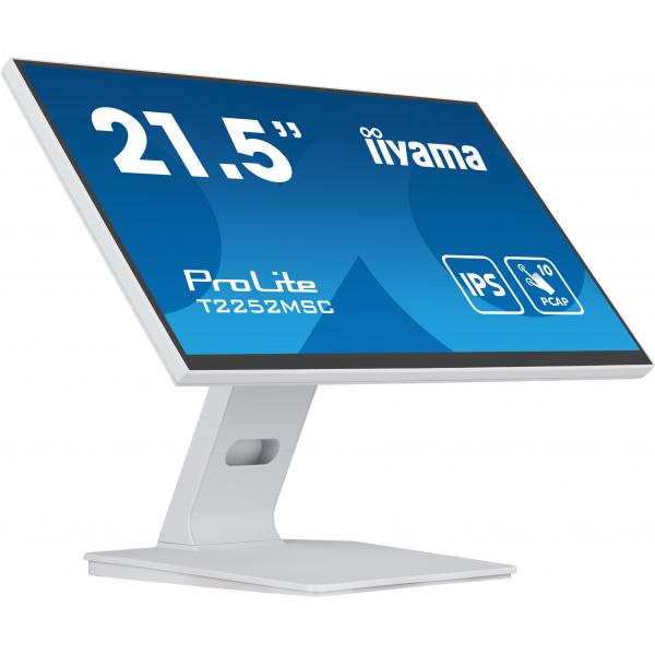 Iiyama ProLite Monitor PC 54,6 cm [21.5] 1920 x 1080 Pixel Full HD LCD Touch screen Tavolo Bianco (2.15IN WHITE BONDED PCAP 10P - TOUCH WITH ANTI-FINGER PRINT COA)Iiyama4948570122059T2252MSC-W2