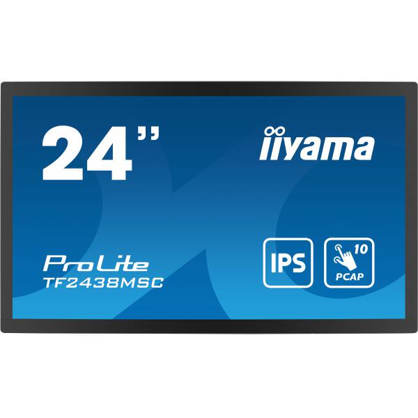 Iiyama PROLITE Pannello A digitale 61 cm [24] LED 600 cd/m Full HD Nero Touch screen (iiyama PROLITE Digital A-board 61 cm [24'] LED 600 cd/m Full HD Black Touchscreen)Iiyama4948570121113TF2438MSC-B1