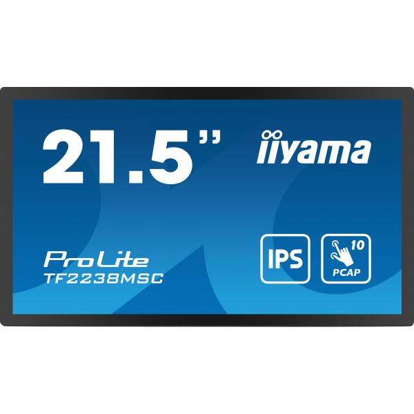Iiyama TF2238MSC-B1 Monitor PC 53,3 cm [21] 1920 x 1080 Pixel Full HD LED Touch screen Nero (iiyama ProLite TF2238MSC-B1 22' IP65 Open Frame Touch Screen)Iiyama4948570121618TF2238MSC-B1