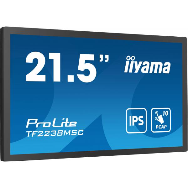 Iiyama PROLITE Pannello A digitale 55,9 cm [22] LED 600 cd/m Full HD Nero Touch screen (iiyama PROLITE Digital A-board 55.9 cm [22'] LED 600 cd/m Full HD Black Touchscreen)Iiyama4948570121618TF2238MSC-B1