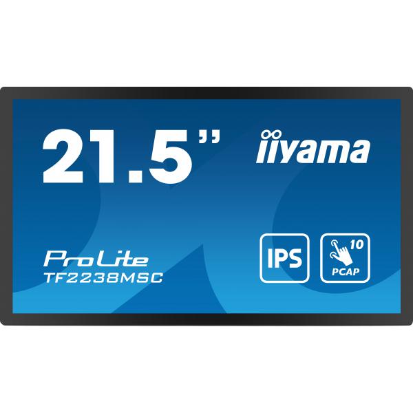 Iiyama PROLITE Pannello A digitale 55,9 cm [22] LED 600 cd/m Full HD Nero Touch screen (iiyama PROLITE Digital A-board 55.9 cm [22'] LED 600 cd/m Full HD Black Touchscreen)Iiyama4948570121618TF2238MSC-B1