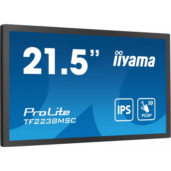 Iiyama TF2238MSC-B1 Monitor PC 53,3 cm [21] 1920 x 1080 Pixel Full HD LED Touch screen Nero (iiyama ProLite TF2238MSC-B1 22' IP65 Open Frame Touch Screen)Iiyama4948570121618TF2238MSC-B1