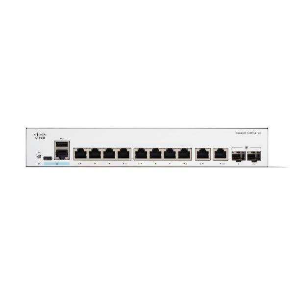 Cisco Catalyst 1300 Gestito L2 Gigabit Ethernet [10/100/1000] Supporto Power over Ethernet [PoE] Grigio (CATALYST 1300 8-PORT GE EXT PS - 2X1G COMBO)CiscoC1300-8T-E-2G