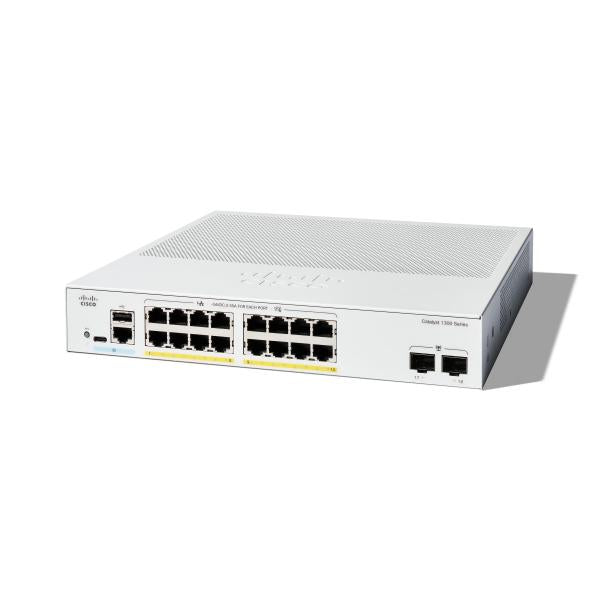 Cisco C1300-16P-2G switch di rete Gestito L2/L3 Gigabit Ethernet [10/100/1000] Bianco (CATALYST 1300 16-PORT GE POE - 2X1G SFP)Cisco0889728521628C1300-16P-2G