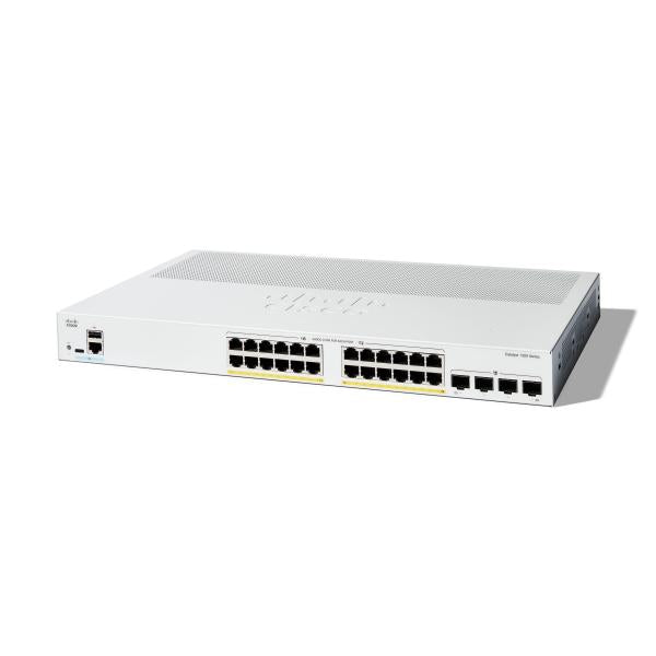 Cisco Catalyst 1300 Gestito L2/L3 Gigabit Ethernet [10/100/1000] Supporto Power over Ethernet [PoE] Grigio (CATALYST 1300 24-PORT GE POE - 4X1G SFP)Cisco0889728521512C1300-24P-4G