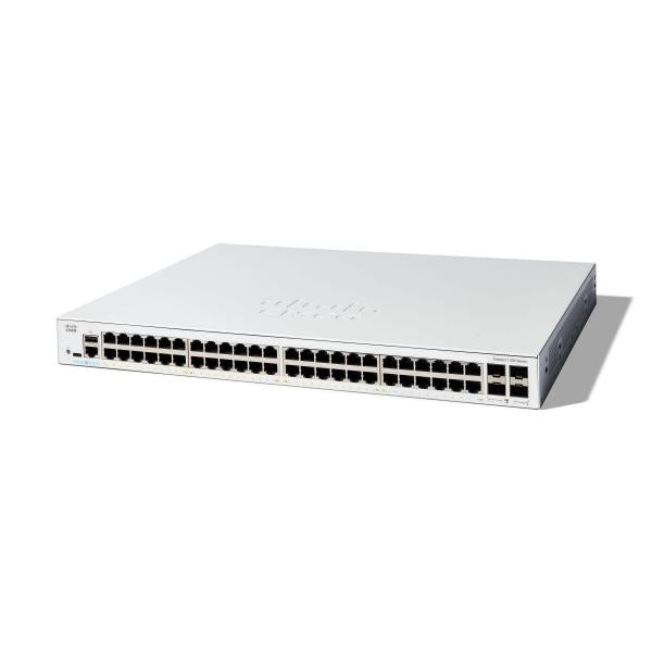 Cisco C1300-48T-4G switch di rete Gestito L2/L3 Gigabit Ethernet [10/100/1000] Bianco (CATALYST 1300 48-PORT GE 4X1G - SFP)CiscoC1300-48T-4G