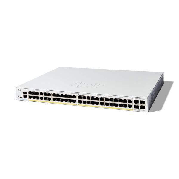 Cisco C1300-48FP-4G switch di rete Gestito L2/L3 Gigabit Ethernet [10/100/1000] Bianco (CATALYST 1300 48-PORT GE FULL - POE 4X1G SFP)CiscoC1300-48FP-4G