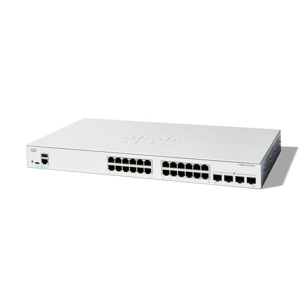 Cisco C1300-24T-4G switch di rete Gestito L2/L3 Gigabit Ethernet [10/100/1000] Bianco (CATALYST 1300 24-PORT GE 4X1G - SFP)CiscoC1300-24T-4G