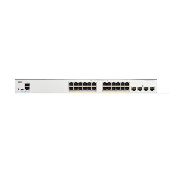 Cisco Catalyst 1300 Gestito L2/L3 Gigabit Ethernet [10/100/1000] Supporto Power over Ethernet [PoE] Grigio (CATALYST 1300 24-PORT GE POE - 4X10G SFP+)CiscoC1300-24P-4X