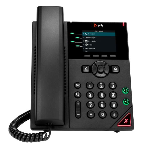 HP Poly Telefono IP Poly VVX 250 a 4 linee abilitato per PoE (POLY VVX250 4 LINE DESKTOP IP PHONE)Hp Poly89B62AA