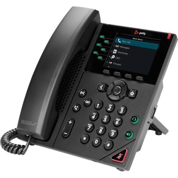 Poly VVX 350 6-Line IP Phone and PoE-enabled - Replaces Poly SKU 2200-48830-025Hp019618844540289B68AA