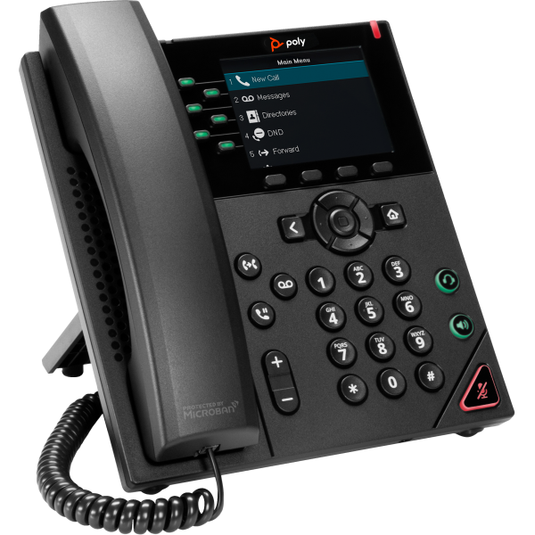 Poly VVX 350 6-Line IP Phone and PoE-enabled - Replaces Poly SKU 2200-48830-025Hp019618844540289B68AA