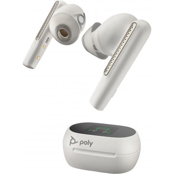 Poly Voyager Free 60/60+ Microsoft Teams Certified White Earbuds [2 Pieces] - Replaces Poly SKU 221223-04Hp01974978386268L5B0AA