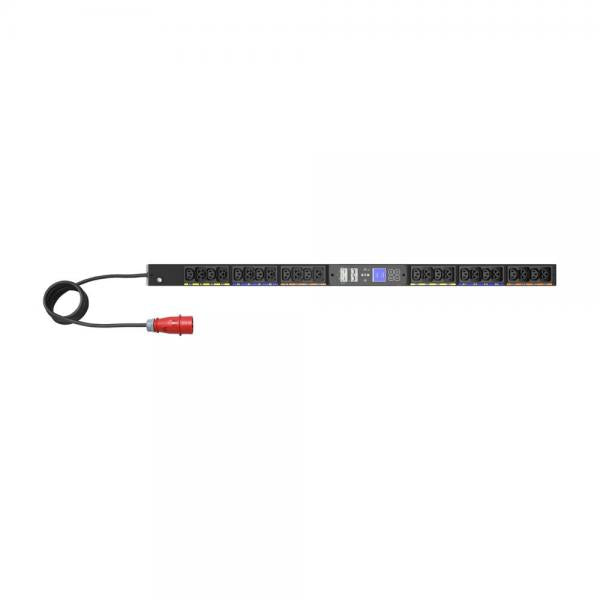 Eaton EVMIF316A unità di distribuzione dell'energia [PDU] 24 presa[e] AC 22.5U Nero (Eaton G4 - Power distribution unit [rack-mountable] - 16A, metered input - AC 240/415 V - 11 kW - 3-phase - Ethernet 10/100/1000, serial - input: IEC 60309 16A - out...