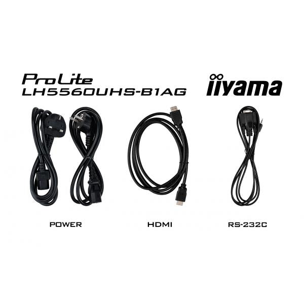 Iiyama LH5560UHS-B1AG visualizzatore di messaggi Pannello A digitale 139,7 cm [55] LED Wi-Fi 500 cd/m 4K Ultra HD Nero Processore integrato Android 11 24/7 (iiyama ProLite LH5560UHS-B1AG - 55 Categoria diagonale [54.6 visualizzabile] Display LCD retr...