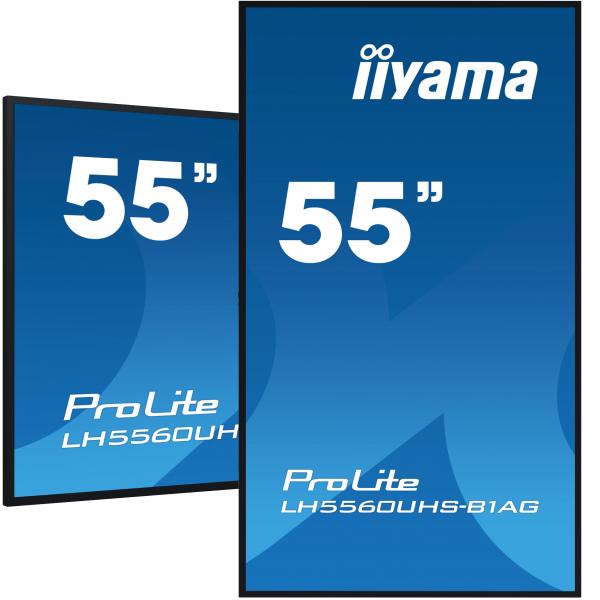 Iiyama LH5560UHS-B1AG visualizzatore di messaggi Pannello A digitale 139,7 cm [55] LED Wi-Fi 500 cd/m 4K Ultra HD Nero Processore integrato Android 11 24/7 (iiyama ProLite LH5560UHS-B1AG - 55 Categoria diagonale [54.6 visualizzabile] Display LCD retr...