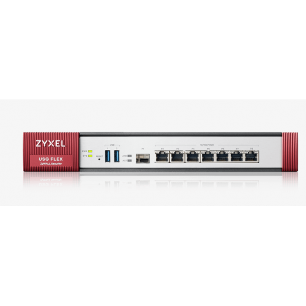 Zyxel USG Flex 500 firewall [hardware] 1U 2,3 Gbit/s (Zyxel USG Flex Firewall 7 Gigabit user-definable ports 1*SFP 2* USB [Device only])Zyxel4718937635016USGFLEX500-GB0101F