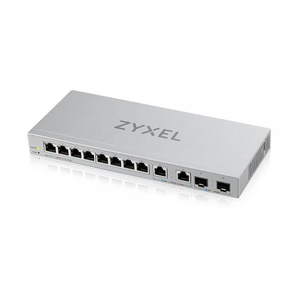 Zyxel XGS1210-12-ZZ0102F switch di rete Gestito Gigabit Ethernet [10/100/1000] Grigio (Zyxel XGS1210-12 - V2 - switch - gestito - 8 x 10/100/1000 + 2 x 100/1000/2.5G + 2 x 1 Gigabit / 10 Gigabit SFP+ [uplink] - desktop, montaggio a parete)ZyxelXGS121...