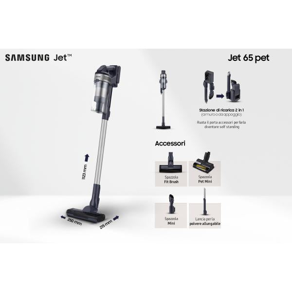 Samsung Aspirapolvere senza filo Jet 65 pet 150W VS15A60AGR5 (Odkurzacz pionowy Samsung Jet 65 Pet V)Samsung8806095112220VS15A60AGR5/WA
