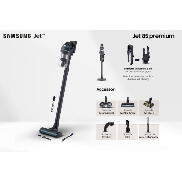 Samsung Aspirapolvere senza filo Jet 85 premium 210W VS20C852FTB (Samsung VS20C852FTB handheld vacuum Bl)Samsung8806095052878VS20C852FTB/WA