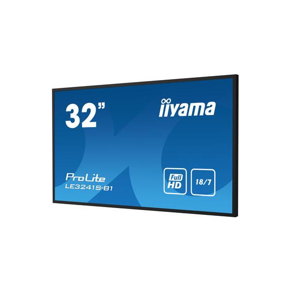 Iiyama LE3241S-B1 visualizzatore di messaggi Pannello piatto per segnaletica digitale 80 cm [31.5] 350 cd/m Full HD Nero 18/7 (32 LE3241S-B1 Display - 32 BlackDisplay 350 cd/m2 18/7 Operation 3x HDMI USB and VGA)Iiyama4948570120918LE3241S-B1