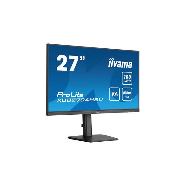 Iiyama ProLite XUB2794HSU-B6 Monitor PC 68,6 cm [27] 1920 x 1080 Pixel Full HD Nero (iiyama ProLite XUB2794HSU-B6 27' Full HD VA panel with 100Hz refresh rate and 150mm height adjustable stand)Iiyama4948570122684XUB2794HSU-B6