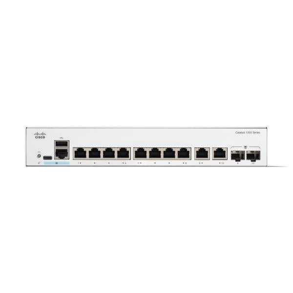 Cisco Catalyst 1200 Gestito L2 Gigabit Ethernet [10/100/1000] 1U Bianco (CATALYST 1200 8-PORT GE EXT PS - 2X1G COMBO)CiscoC1200-8T-E-2G
