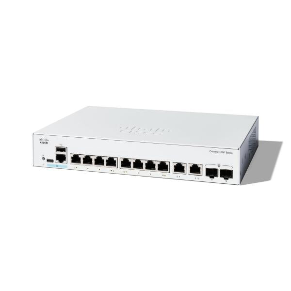 Cisco Catalyst 1200 Gestito L2 Gigabit Ethernet [10/100/1000] 1U Bianco (CATALYST 1200 8-PORT GE EXT PS - 2X1G COMBO)CiscoC1200-8T-E-2G