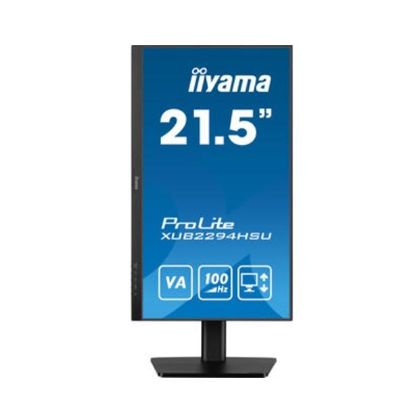 Iiyama ProLite XUB2294HSU-B6 Monitor PC 54,6 cm [21.5] 1920 x 1080 Pixel Full HD LCD Nero (iiyama ProLite XUB2294HSU-B6 - LED monitor - 22 [21.5 viewable] - 1920 x 1080 Full HD [1080p] @ 100 Hz - VA - 250 cd/m - 3000:1 - 1 ms - HDMI, DisplayPort - sp...