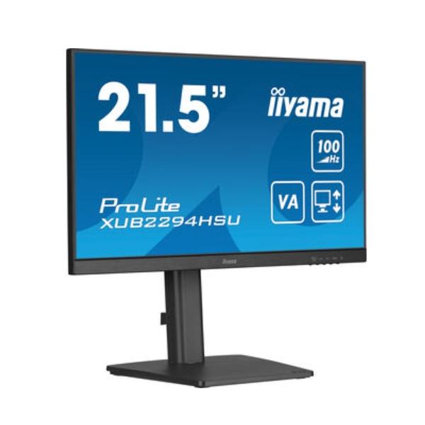 Iiyama ProLite XUB2294HSU-B6 Monitor PC 54,6 cm [21.5] 1920 x 1080 Pixel Full HD LCD Nero (iiyama ProLite XUB2294HSU-B6 - LED monitor - 22 [21.5 viewable] - 1920 x 1080 Full HD [1080p] @ 100 Hz - VA - 250 cd/m - 3000:1 - 1 ms - HDMI, DisplayPort - sp...