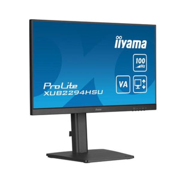 Iiyama ProLite XUB2294HSU-B6 Monitor PC 54,6 cm [21.5] 1920 x 1080 Pixel Full HD LCD Nero (iiyama ProLite XUB2294HSU-B6 - LED monitor - 22 [21.5 viewable] - 1920 x 1080 Full HD [1080p] @ 100 Hz - VA - 250 cd/m - 3000:1 - 1 ms - HDMI, DisplayPort - sp...