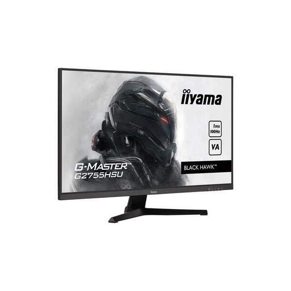 Iiyama G-MASTER G2755HSU-B1 Monitor PC 68,6 cm [27] 1920 x 1080 Pixel Full HD Nero (iiyama G-MASTER Black Hawk G2755HSU-B1 - LED monitor - 27 - 1920 x 1080 Full HD [1080p] @ 100 Hz - VA - 250 cd/m? - 4000:1 - 1 ms - HDMI, DisplayPort - speakers - mat...