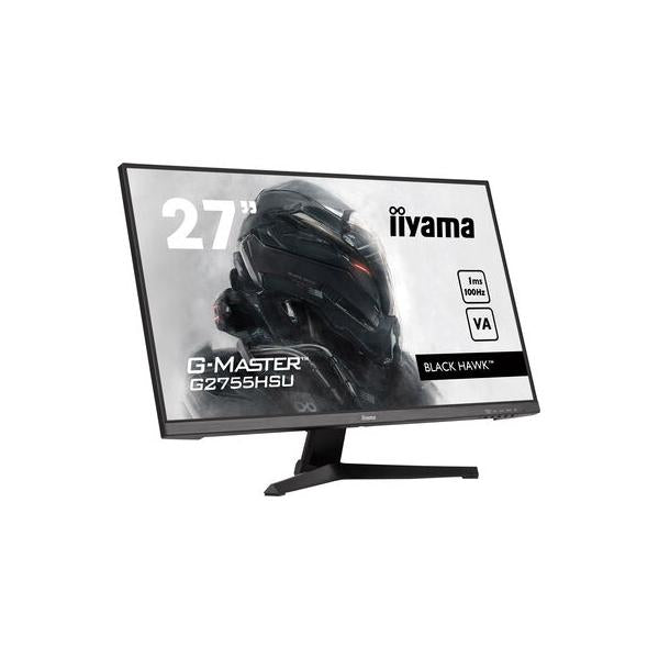 Iiyama G-MASTER G2755HSU-B1 Monitor PC 68,6 cm [27] 1920 x 1080 Pixel Full HD Nero (iiyama G-MASTER Black Hawk G2755HSU-B1 - LED monitor - 27 - 1920 x 1080 Full HD [1080p] @ 100 Hz - VA - 250 cd/m? - 4000:1 - 1 ms - HDMI, DisplayPort - speakers - mat...