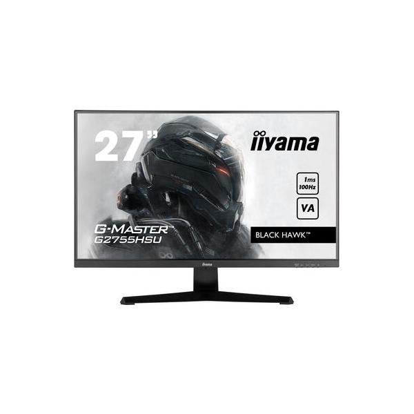 Iiyama G-MASTER G2755HSU-B1 Monitor PC 68,6 cm [27] 1920 x 1080 Pixel Full HD Nero (iiyama G-MASTER Black Hawk G2755HSU-B1 - LED monitor - 27 - 1920 x 1080 Full HD [1080p] @ 100 Hz - VA - 250 cd/m? - 4000:1 - 1 ms - HDMI, DisplayPort - speakers - mat...