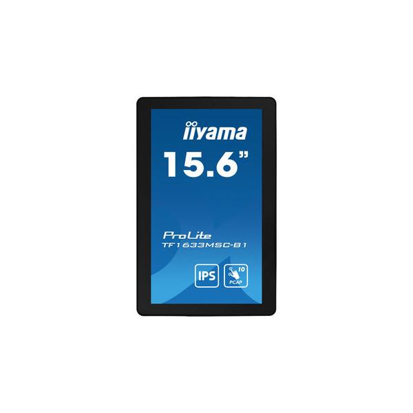 Iiyama ProLite TF1633MSC-B1 Monitor PC 39,6 cm [15.6] 1920 x 1080 Pixel Full HD Touch screen Nero (15.6 PROLITE TF1633MSC-B1 Touch Monitor - 15.6 Black LED Touchscreen Monitor DisplayPort USB and HDMI)Iiyama4948570122530TF1633MSC-B1