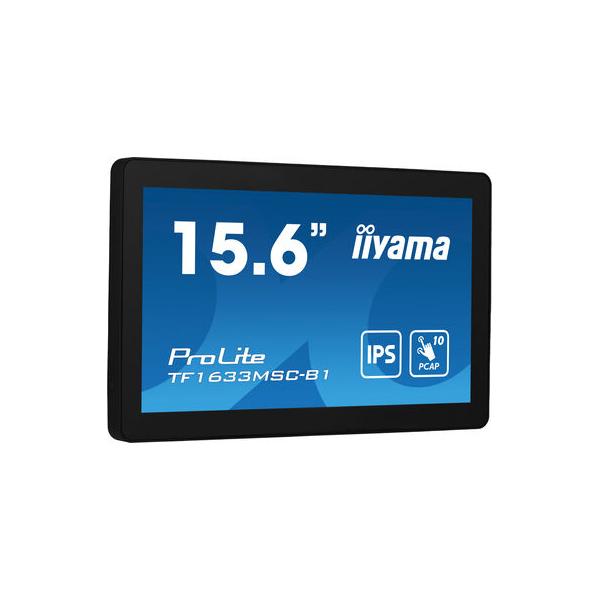 Iiyama ProLite TF1633MSC-B1 Monitor PC 39,6 cm [15.6] 1920 x 1080 Pixel Full HD Touch screen Nero (15.6 PROLITE TF1633MSC-B1 Touch Monitor - 15.6 Black LED Touchscreen Monitor DisplayPort USB and HDMI)Iiyama4948570122530TF1633MSC-B1