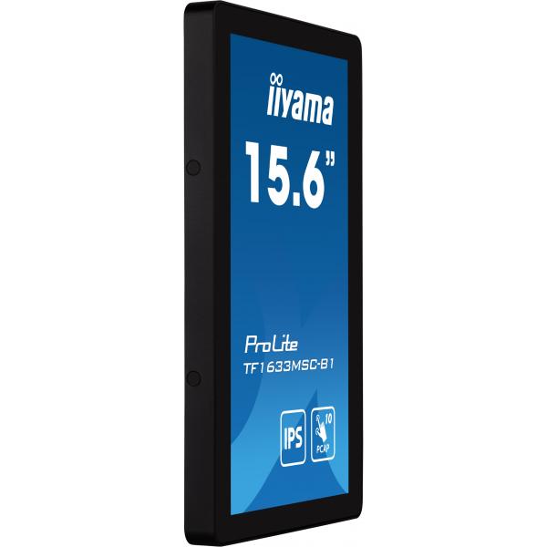 Iiyama ProLite TF1633MSC-B1 Monitor PC 39,6 cm [15.6] 1920 x 1080 Pixel Full HD Touch screen Nero (15.6 PROLITE TF1633MSC-B1 Touch Monitor - 15.6 Black LED Touchscreen Monitor DisplayPort USB and HDMI)Iiyama4948570122530TF1633MSC-B1