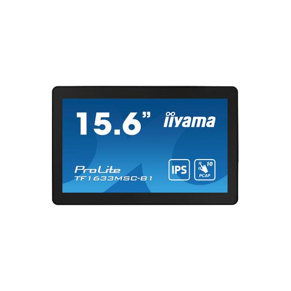 Iiyama ProLite TF1633MSC-B1 Monitor PC 39,6 cm [15.6] 1920 x 1080 Pixel Full HD Touch screen Nero (15.6 PROLITE TF1633MSC-B1 Touch Monitor - 15.6 Black LED Touchscreen Monitor DisplayPort USB and HDMI)Iiyama4948570122530TF1633MSC-B1