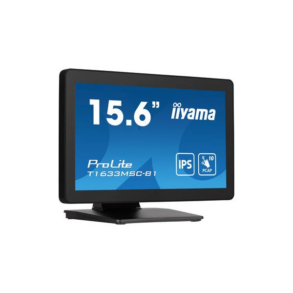 Iiyama ProLite T1633MSC-B1 Monitor PC 39,6 cm [15.6] 1920 x 1080 Pixel Full HD LCD Touch screen Nero (T1633MSC-B1 15.6IN BLACK 16:9 - IPS LCD HDMI/DP/USB 2X2W SPEAKER)Iiyama4948570122523T1633MSC-B1