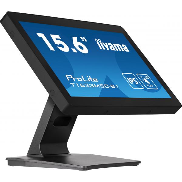 Iiyama ProLite T1633MSC-B1 Monitor PC 39,6 cm [15.6] 1920 x 1080 Pixel Full HD LCD Touch screen Nero (iiyama ProLite T1633MSC-B1 - LED monitor - 15.6 - touchscreen - 1920 x 1080 Full HD [1080p] @ 60 Hz - IPS - 450 cd/m? - 1000:1 - 5 ms - HDMI, Displa...