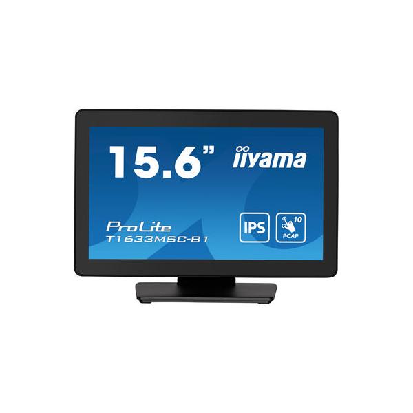 Iiyama ProLite T1633MSC-B1 Monitor PC 39,6 cm [15.6] 1920 x 1080 Pixel Full HD LCD Touch screen Nero (T1633MSC-B1 15.6IN BLACK 16:9 - IPS LCD HDMI/DP/USB 2X2W SPEAKER)Iiyama4948570122523T1633MSC-B1